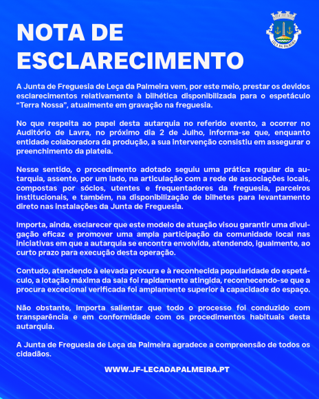 Nota de Esclarecimento I 30 Junho 2026