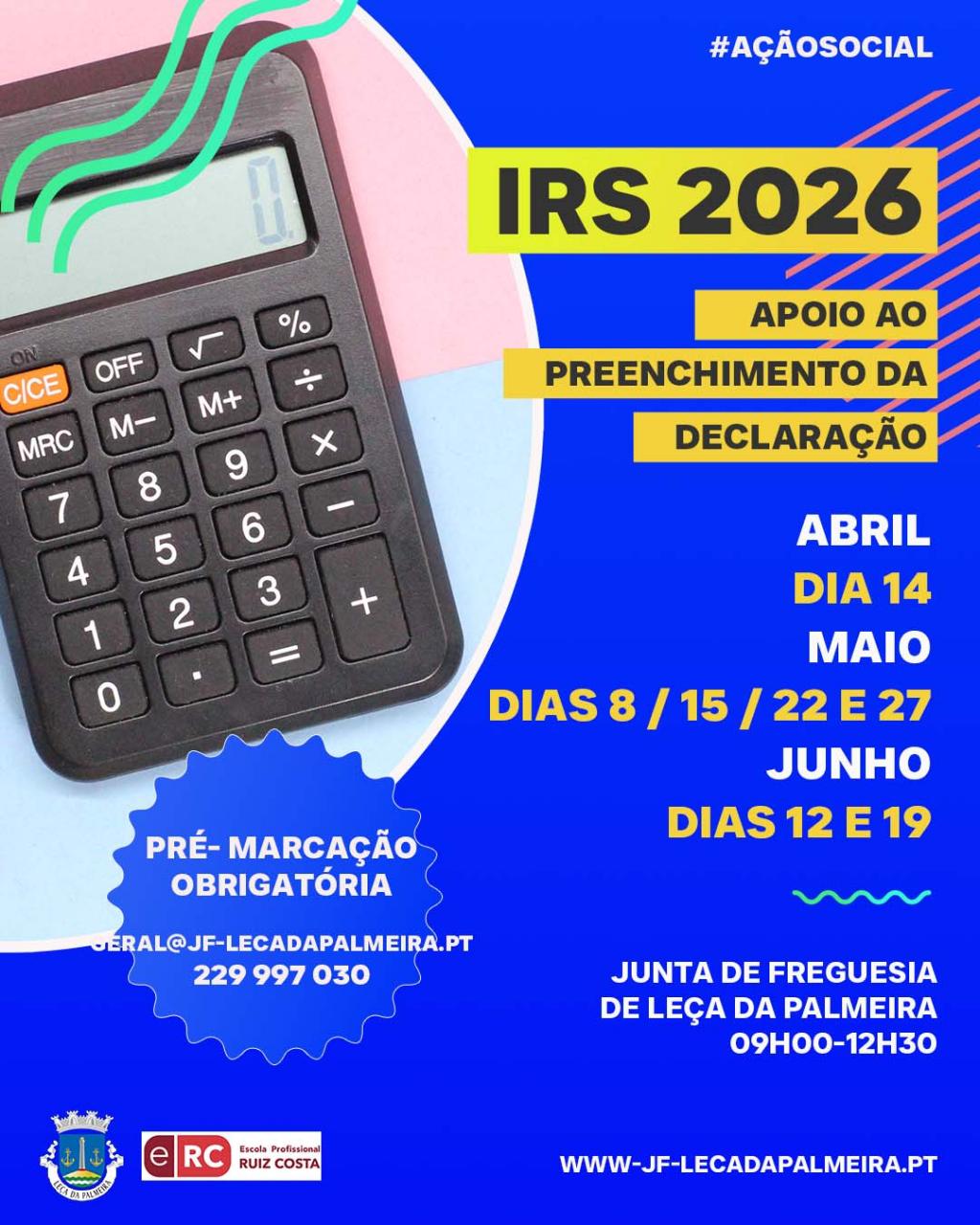 IRS 2026 &ndash; Apoio ao preenchimento da declara&ccedil;&atilde;o